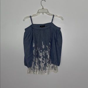 A shirt that you can see from the shoulder